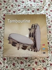Blue Double Row Tambourine Hand Percussion Instrument New in Box