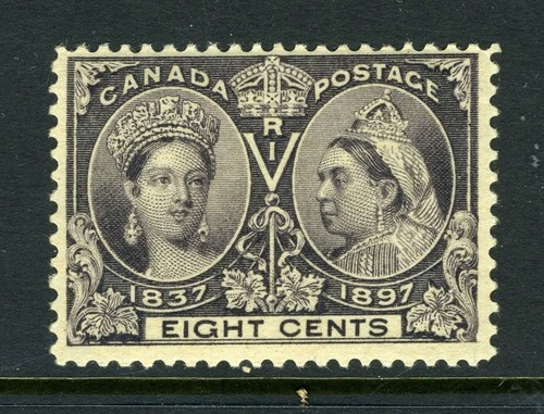 CANADA Scott 56 - NH - 8¢ Dark Violet Diamond Jubilee (.020)