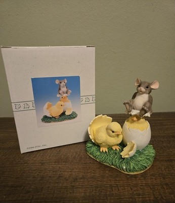Charming Tails Mice Figurine ''What's Hatching'' Easter Figurine