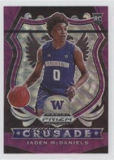 2020-21 Panini Prizm Draft Picks Crusade Purple Wave Jaden McDaniels #91 04h3