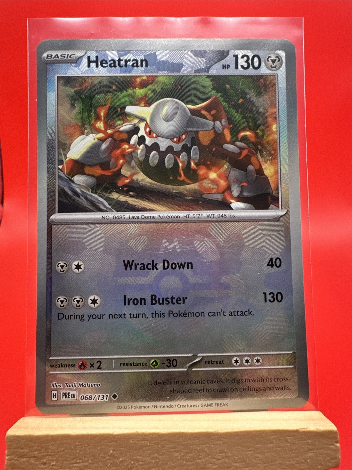 Heatran (Master Ball Pattern) Uncommon SV: Prismatic Evolutions 068/131 NM Holo