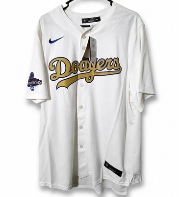 Nike Los Angeles Dodgers MLB World Series White/Gold/Blue Jersey