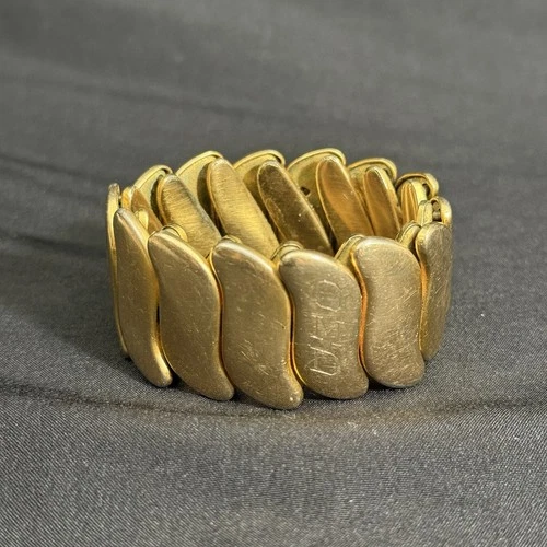 Vintage 1940’s Bugbbee & Niles B&N  Gold Tone Expansion Bracelet Costume Jewelry
