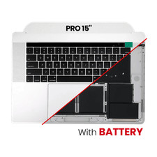 Top Case Assembly W/Battery  Keyboard For MacBook Pro 15" Touch Bar Silver 