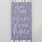 P. Graham Dunn Purple "You Are Welcome In This Home" Sign Portrait 3.5"x10" — photo 4