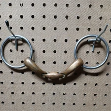  Korsteel Stainless Steel Mouth Oval Link Loose Ring Snaffle bit 5"