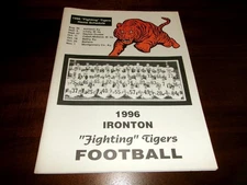 1996 IRONTON FIGHTING TIGERS OHIO HIGH SCHOOL FOOTBALL PROGRAM vs MONTGOMERY, KY