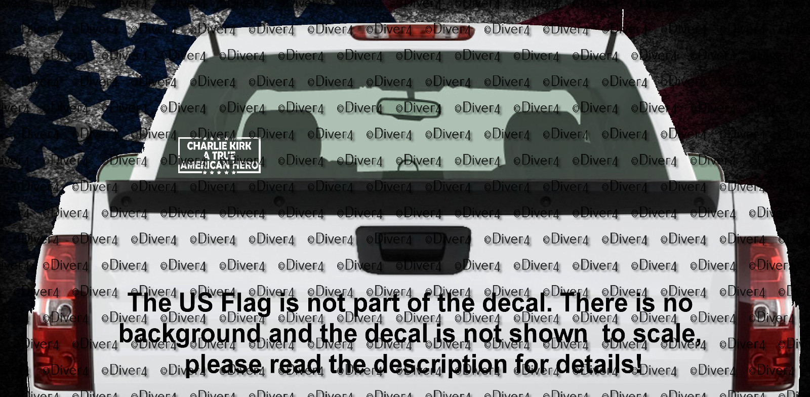 Charlie Kirk A True American Hero RIP Memorial Vinyl Decal US Seller