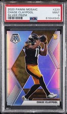 2020 PANINI MOSAIC SILVER PRIZM #220 CHASE CLAYPOOL PSA 9