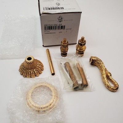 Sherle Wagner Swan Lever Volume Control & Diverter Trim Gold Plate 0915LV-ESC-GP