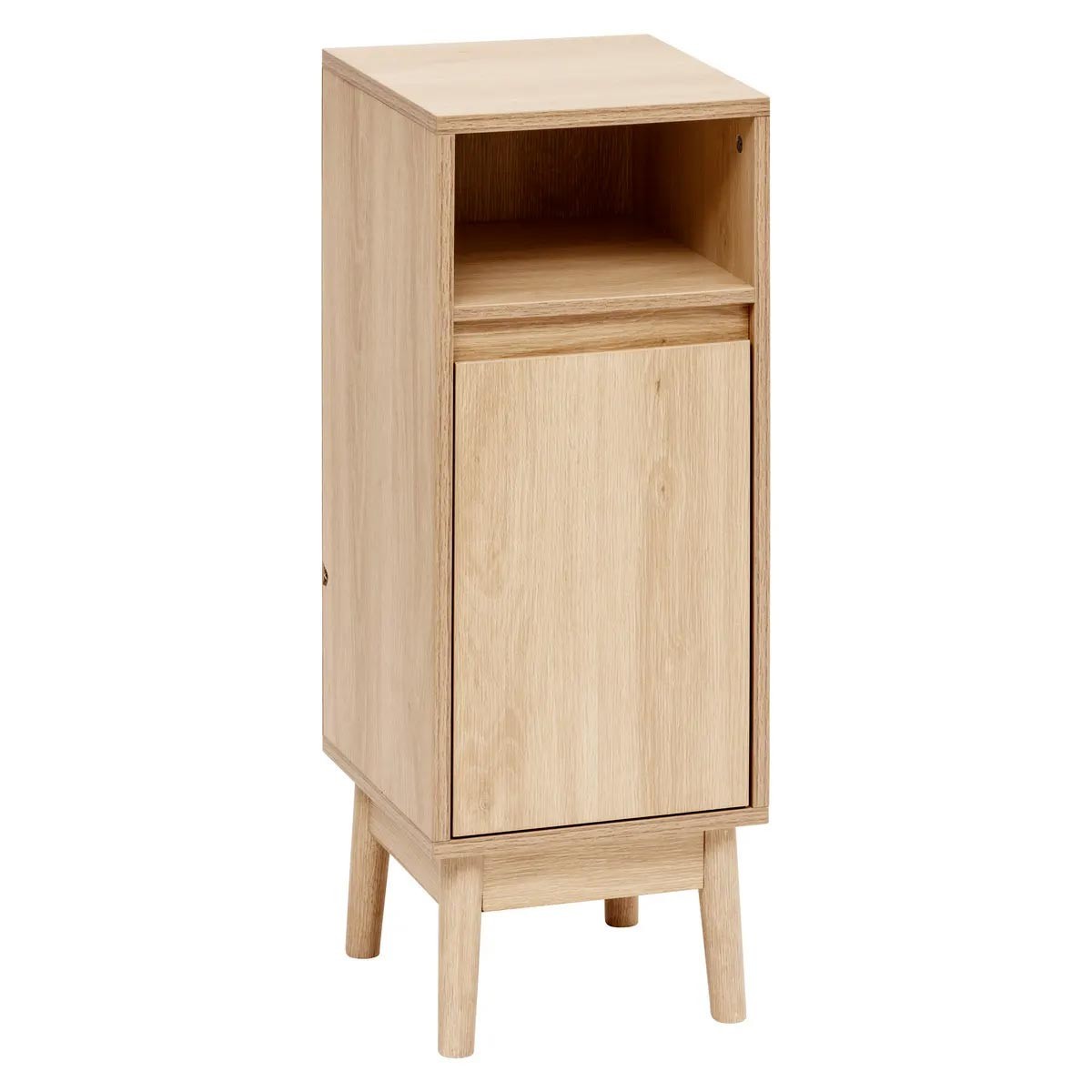 Meuble bas salle de bain Abana 80cm rangement vasque bois clair