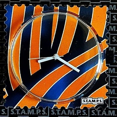 S.T.A.M.P.S. - Uhr  ''Orange Blue Stripes'' neu und OVP