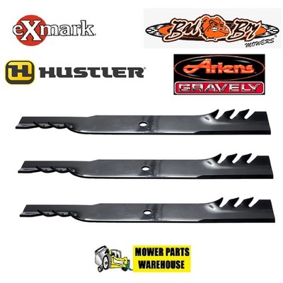 3 GATOR MULCHING BLADES FOR HUSTLER EXMARK BAD BOY GRAVELY 60'' MOWER 116-5173-S
