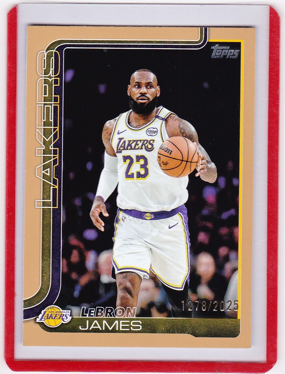 2025-26 Topps Basketball Gold Card LeBron James #150 - 1278/2025