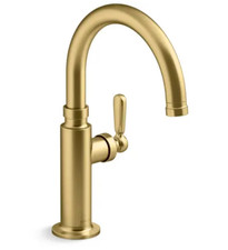 Kohler Edalyn Studio K-28357-2MB Bar Prep Kitchen Sink Faucet Moderne Brass NEW