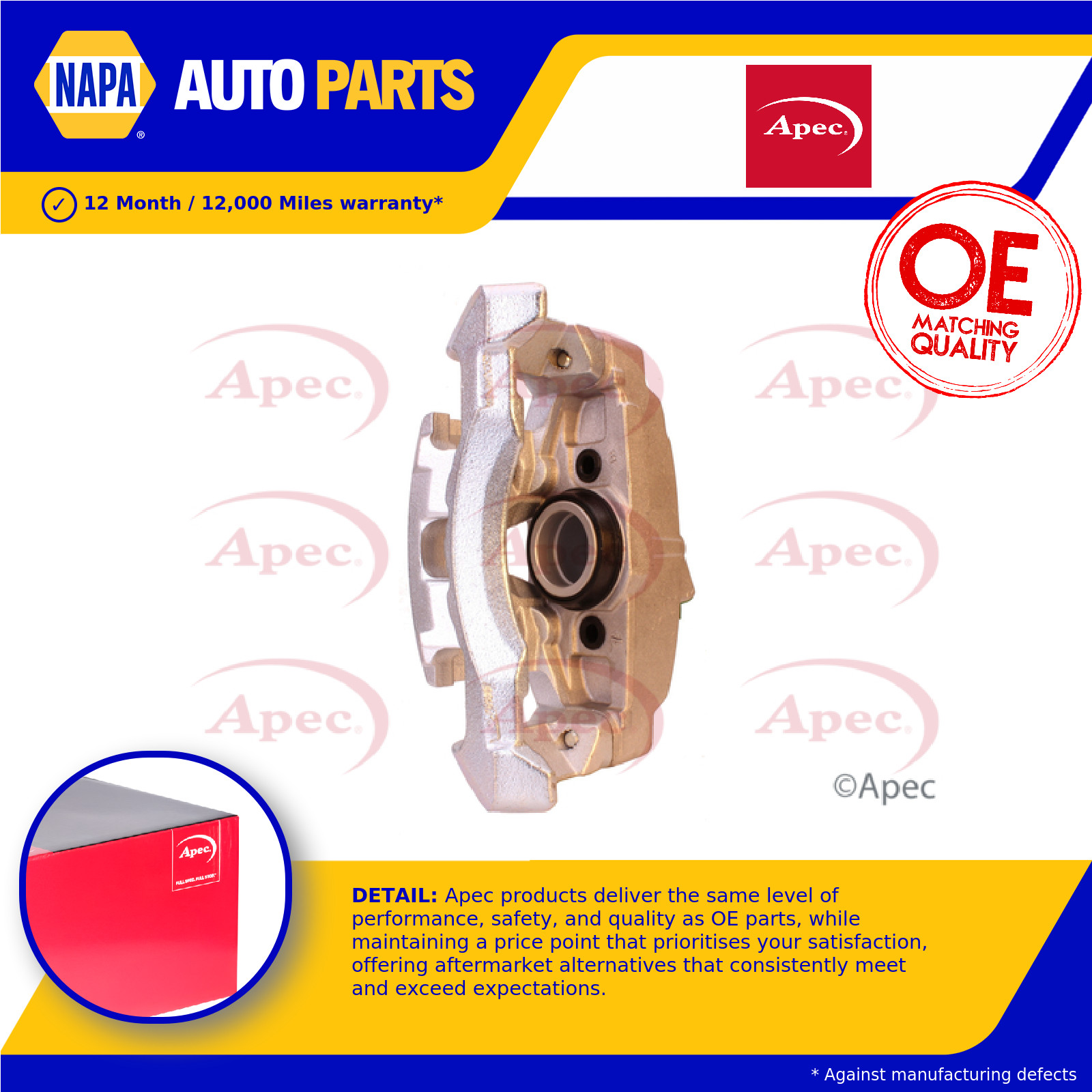 Brake Caliper fits VOLVO V70 Mk3 2.0 Front Right 10 to 14 B4204T7 36000150 Apec