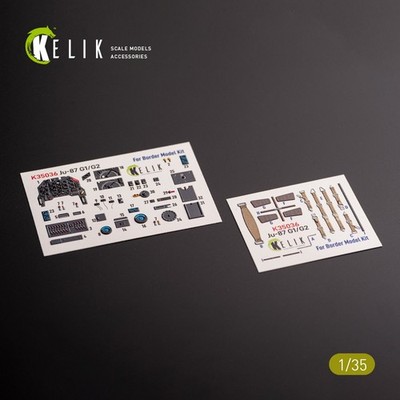 1/35 Kelik K35036 Ju-87 G1/G2 - interior 3D decals for Border Models kit