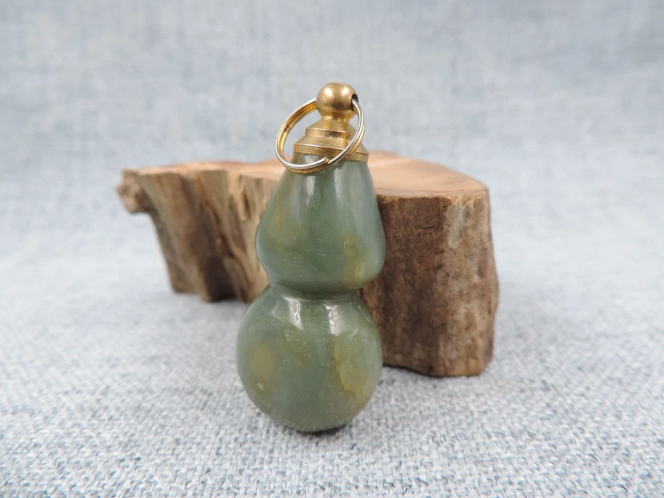 Coleção Antiga Garrafa de Rapé Chinesa Esculpida à Mão Natureza Hetian Jade J - Imagem 3 de 4