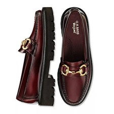 G.H. BASS Women's Lianna Wine Super Bit Platform Loafers Size 7 MSRP 195 