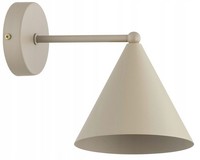 Wandlampe Beige Metall E27 T:24 Cm Wohnzimmer BüRo Wandleuchte Schlafzimmer