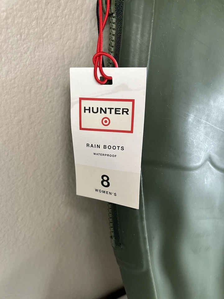 Botas de lluvia altas Hunter para mujer - verdes - talla 8 - nuevas con defectos Foto 2 de 4