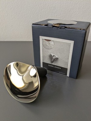 Georg Jensen Flaschenstopfen Design Wine Stopper Edelstahl Glänzend