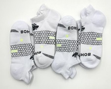 4 Pairs BOMBAS Women's All-Purpose Performance Ankle Socks Size Med 8-10.5 White
