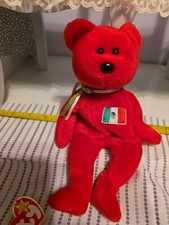 Ty Beanie Babies Osito, the Mexico Bear 8" Plush Stuffed Animal Toy 1999 UWDT