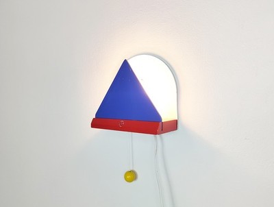Ettore Sottsass, Memphis style pop art wall lamp, vintage IKEA