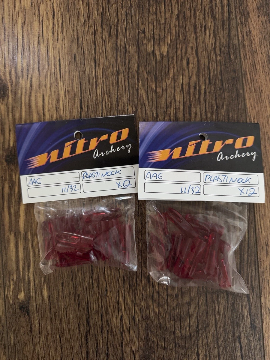 AAE Plastic Nocks 11/32 Pack Of 12 Red New Unused