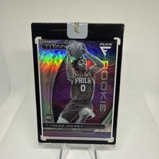 2020-21 PANINI FLUX TITAN SILVER ENCASED TYRESE MAXEY ROOKIE #19