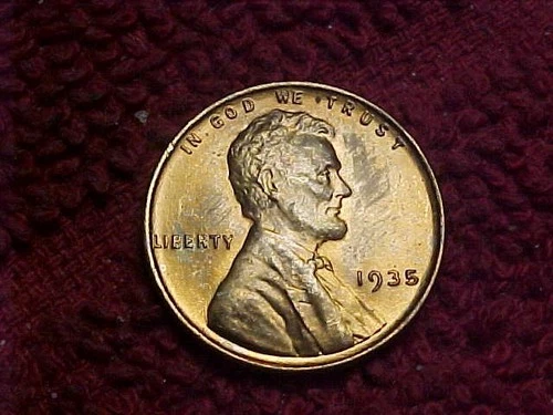 1935-P     Lincoln Cent   GEM BU RED - NICE NO PROBLEM COIN - GET YOURS NOW
