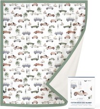 Cotton Muslin Quilt Blanket Silky Soft Breathable Kids' Throw Blanket