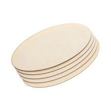180x90mm Wood Pieces, 5 Pack Unfinished Oval Wood Shapes Wooden Cutouts