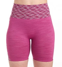 MAXXIM Womens Workout Biker Short Seamless Tummy Control for Yoga, Gym - PINK