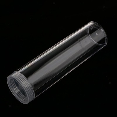 10x 25mm Schutzhalter Rund Hüllen Aufbewahrungsboxen Klar Kunststoff