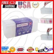 Customizable Plastic Storage Container with 18 Removable Compartments for Crafts