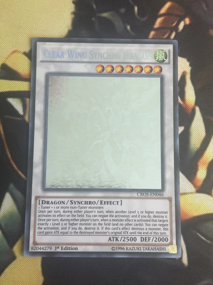 Yugioh: Clear Wing Synchro Dragon - CROS-EN046 - Ghost Rare - 1st Edition - MP - Image 3 of 4