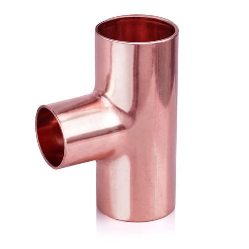 1x1x3/4 Inch C x C x C Heavy Duty Plumbing Solder Copper Tee Fitting 5 PCS