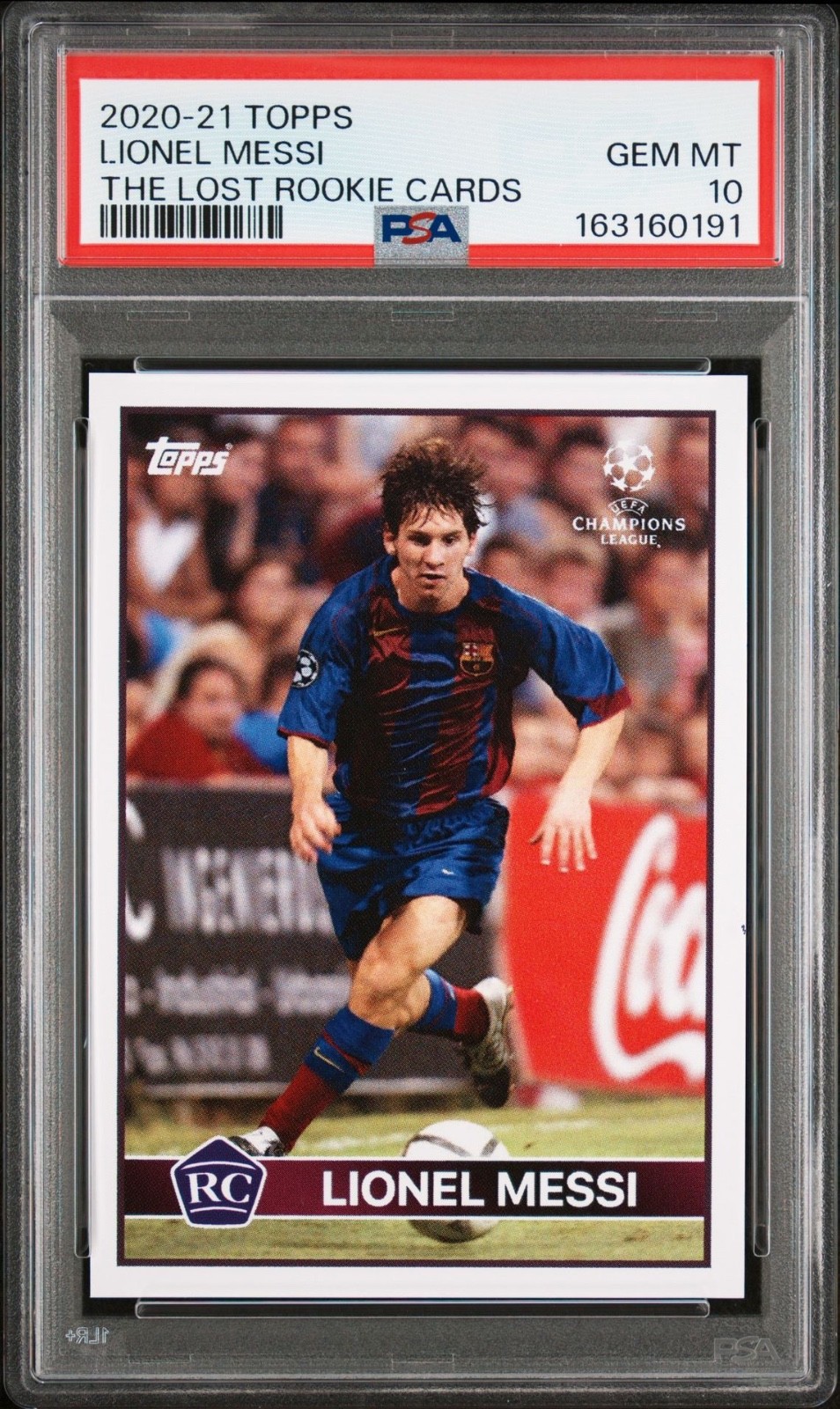 Lionel Messi 2020-21 Topps The Lost Rookie Card RC PSA 10 Barcelona Argentina