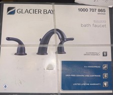 Glacier Bay Bronze Builders 8" Widespread High-Arc Bathroom Faucet 1000707865