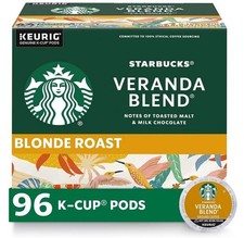 Starbucks K-Cup Coffee Pods, Starbucks Blonde Roast Hot or Iced Coffee, Veranda