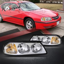 Chrome Housing Amber Corner Turn Signal Headlight Lamps For 00-05 Chevy Impala Chrome Housing Amber Corner Turn Signal Headlight Lamps For 00-05 Chevy Impala