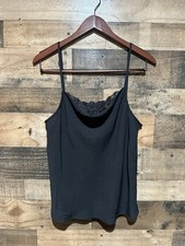 Bibi Black NWT Tank Top with Lace Large