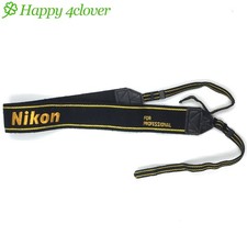 N MINT Nikon For Professional Black / Yellow Camera Neck Strap SLR/ DSLR JAPAN
