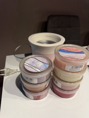 Yankee Candle Wax Melt Warmer Rosa Weiß Elektrisch Set