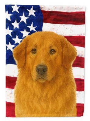 Great Pyrenees Reddish Brown American Flag