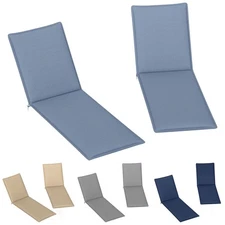 Outsunny 2PCS Chaise Lounge Chair Cushion, 76" x 23"