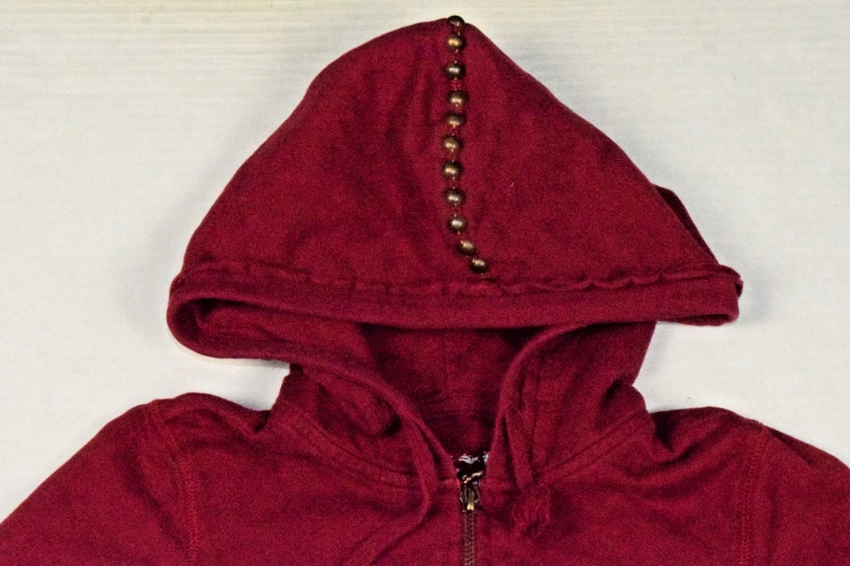 Sudadera De Colección Corazón Retorcido Talla S Y2K Caperucita Roja Latón Tachonado Cruz Foto 4 de 4