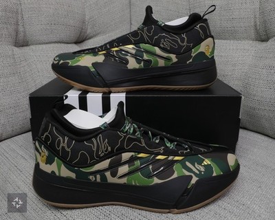 Adidas Dame 9 Bape Black Green Sample Athletic Basketball Shoes